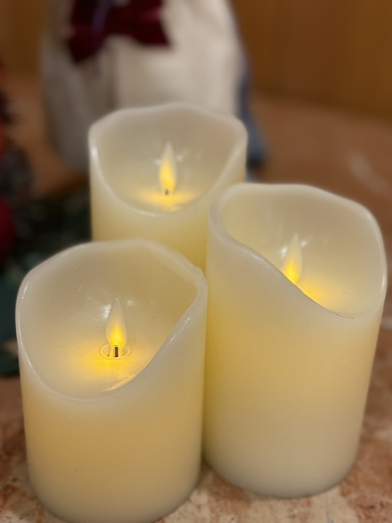 キャンドルで雰囲気のでる様子
